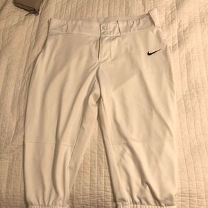 XL WHITE NIKE SOFTBALL WOMENS PANTS
